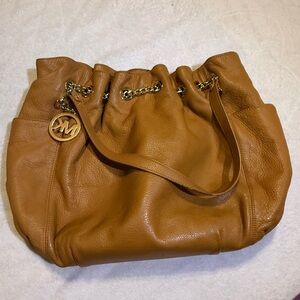 Michael Kors yellow Leather Shoulder Bag